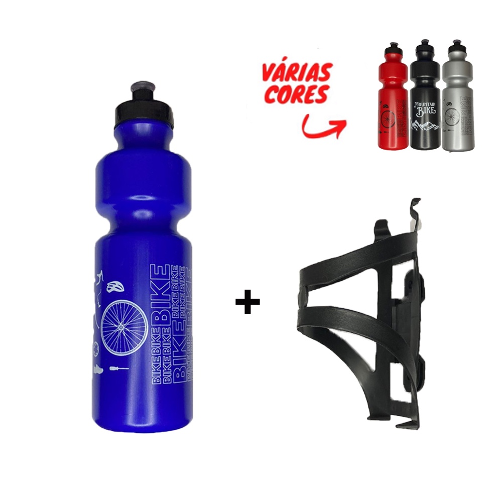 Garrafa Caramanhola Bicicleta 750ml C/ Suporte cores