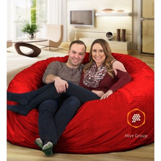 Capa De Puff Fofão Gigante 140x50 Tecido Suede