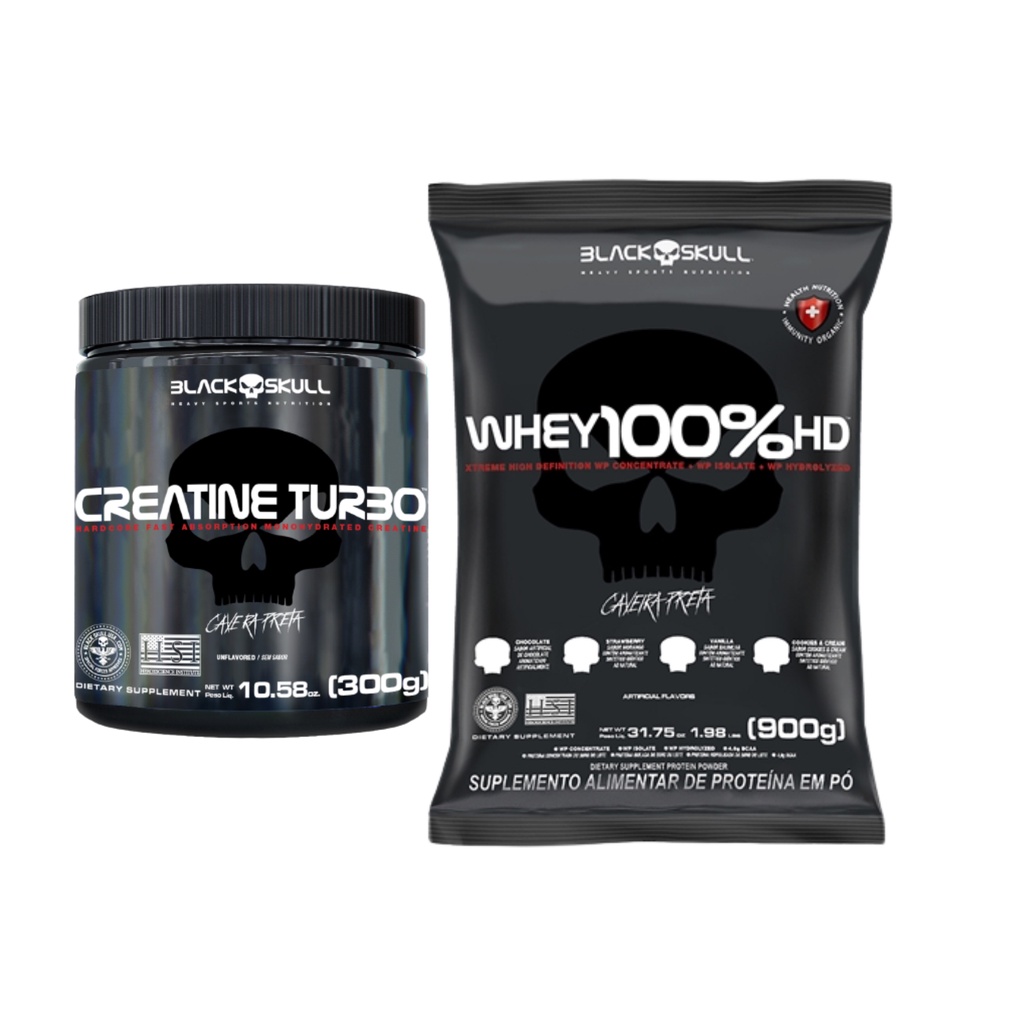 Kit Whey Concentrado Hd Refil G Creatina G Turbo