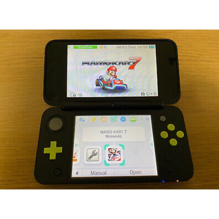 Brand new original Nintendo 2DS XI handheld game console-black/lime ...