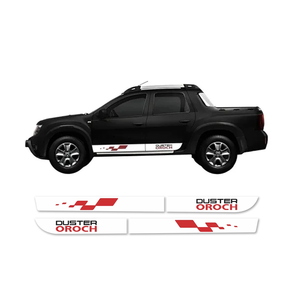 Kit Adesivo Faixa Lateral Renault Duster Oroch Branco