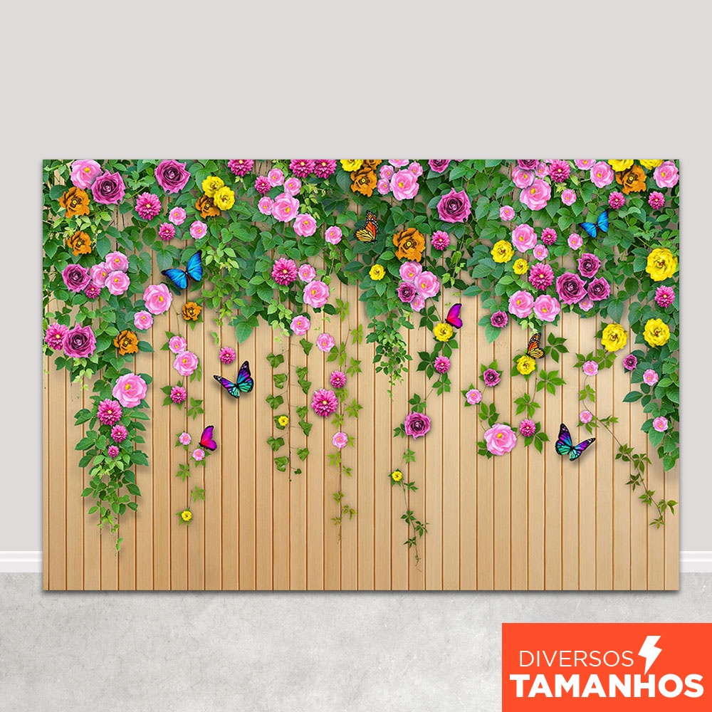 Fundo Fotográfico Floral Newborn Cenário Madeira Em Tecido Sublimado Painel para Foto em Oferta na Shopee