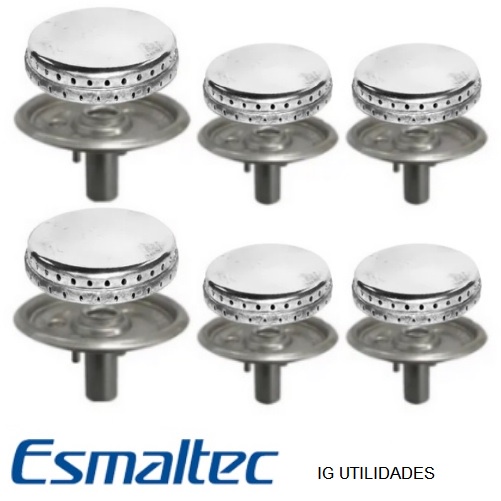 Kit Espalhador e Queimador Esmaltec Bali 6 Bocas Alumínio