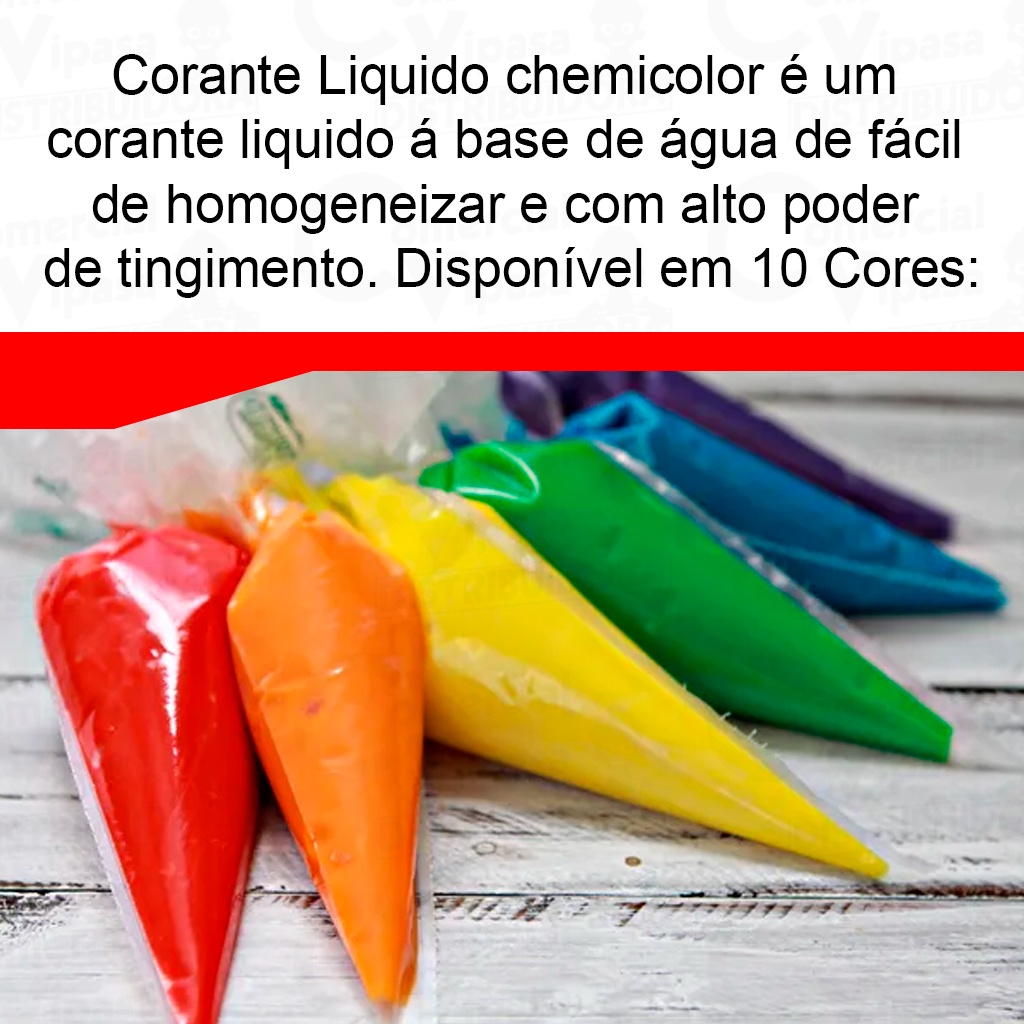 Detalhes do Kit 12 Corante Líquido Xadrez Bisnaga Para Pigmentação 50ml Diversas Cores Tecidos Parede Construção