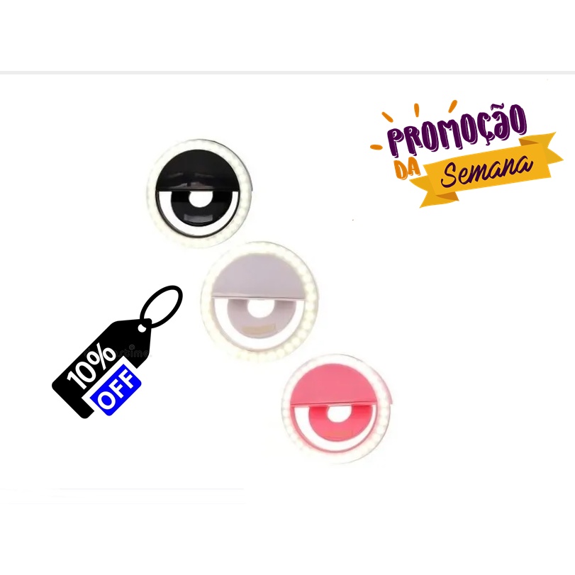 Anel Luminoso Para Celular Flash Selfie Mini Ring Light led Celular