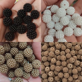 Miçanga Bola Craquelada PAC c/ 30und Amora 12mm Artesanato com Pérola DIY