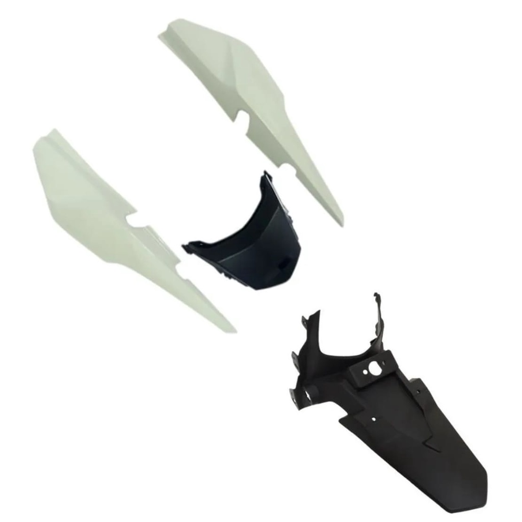 Rabeta com Paralama Traseiro FAN 160 ESD 2018 / CARGO 160 16-22 Branco Ross/Central Preto Pintado