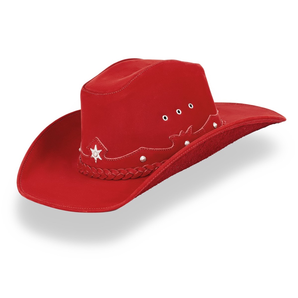 Chapéu Cowboy Country Masculino / Feminino Vermelho e Rosa