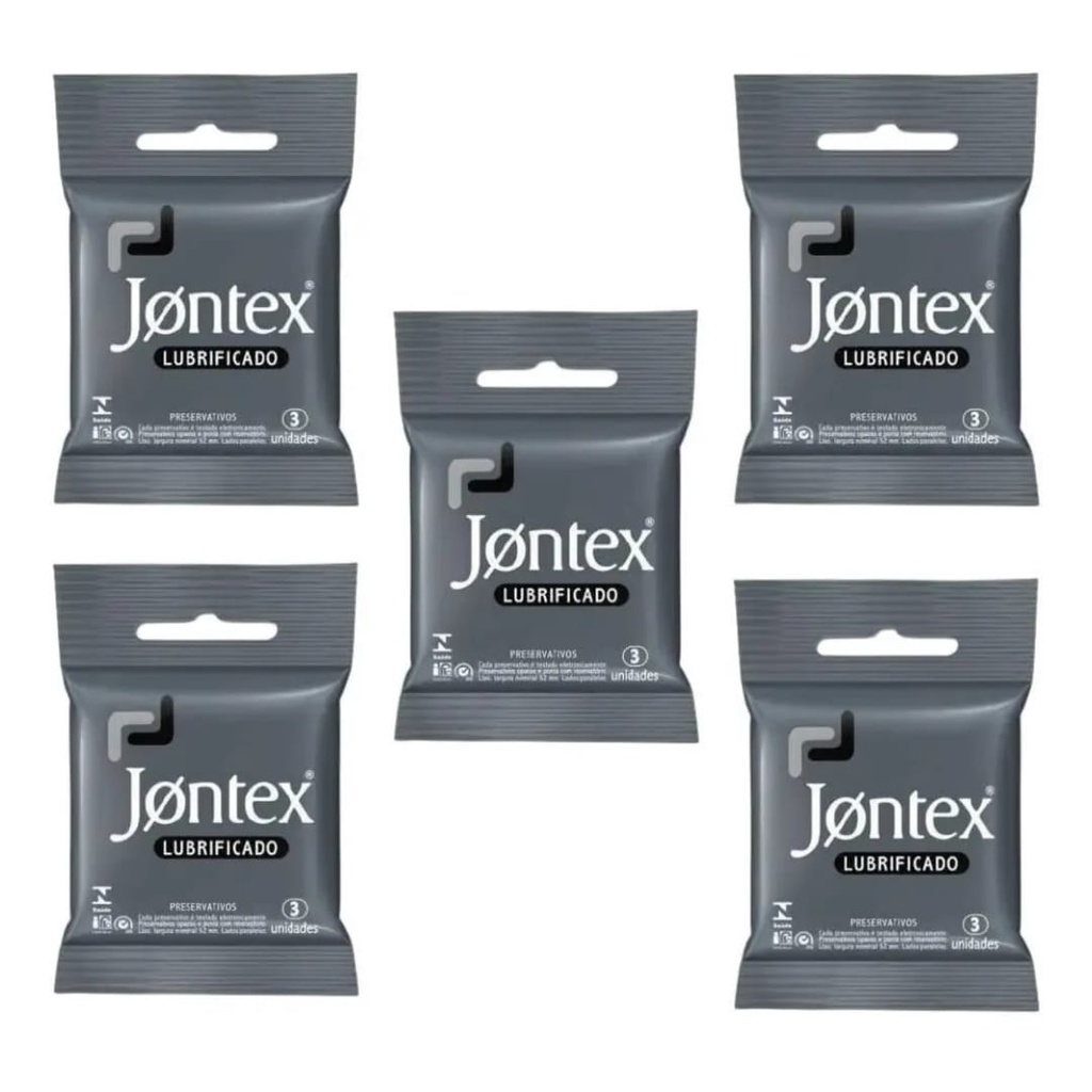 Kit 15 Preservativo Camisinha Jontex Lubrificado (5x3)
