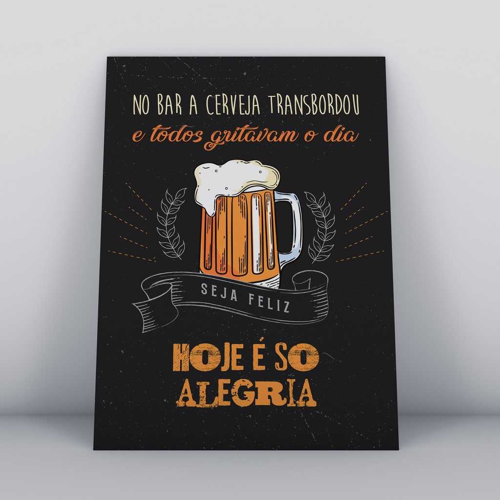 Quadros Decorativos Bebidas Cerveja Para Bar Lanchonete Pizzaria Discoteca Quiosque Clubes