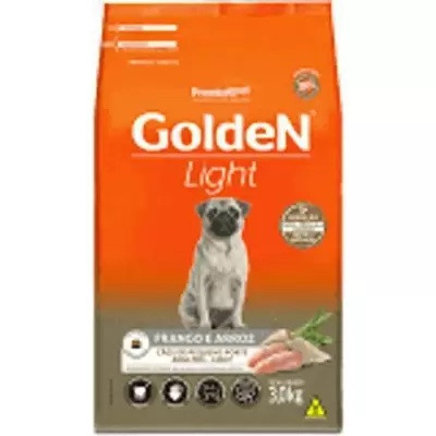 Ração golden formula cães adulto light raças pequenas 3kg - PREMIER
