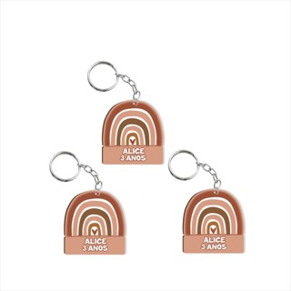 Chaveiro Lembrança Arco Íris Nórdico personalizado em mdf