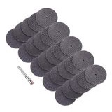 Kit 25 Discos Corte Mini Retifica Com Fibra De Vidro 32mm + 2 hastes