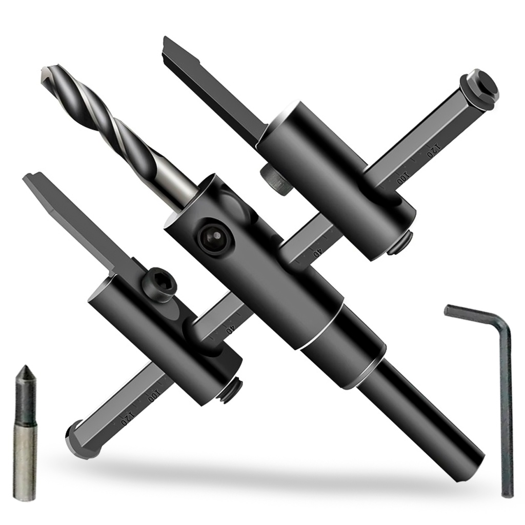 Broca Furador Ajustável Circular Bailarina Para Madeira Gesso Fibras 30mm - 120mm Profissional - MTX em Oferta na Shopee