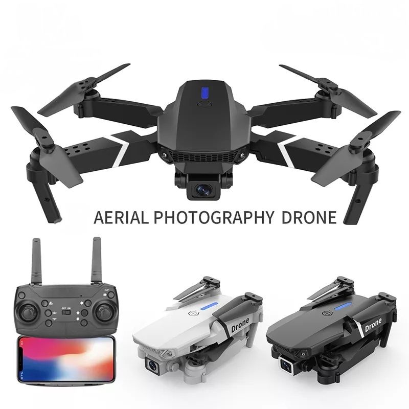 Drone E88 Pro com câmera filma tira foto, duas baterias + bolsa de transporte presente para crianças