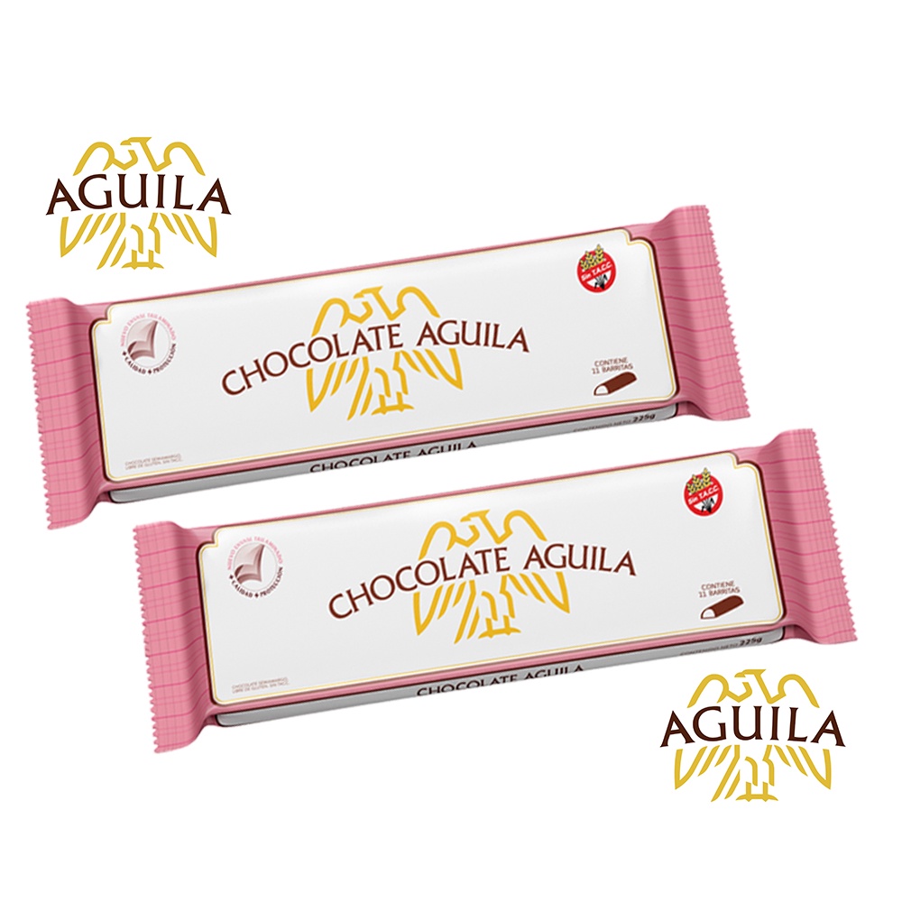 Chocolate Meio Amargo Argentino Tradicional Classico Aguila 2 Barras 225g  Sem Gluten Importado | Shopee Brasil