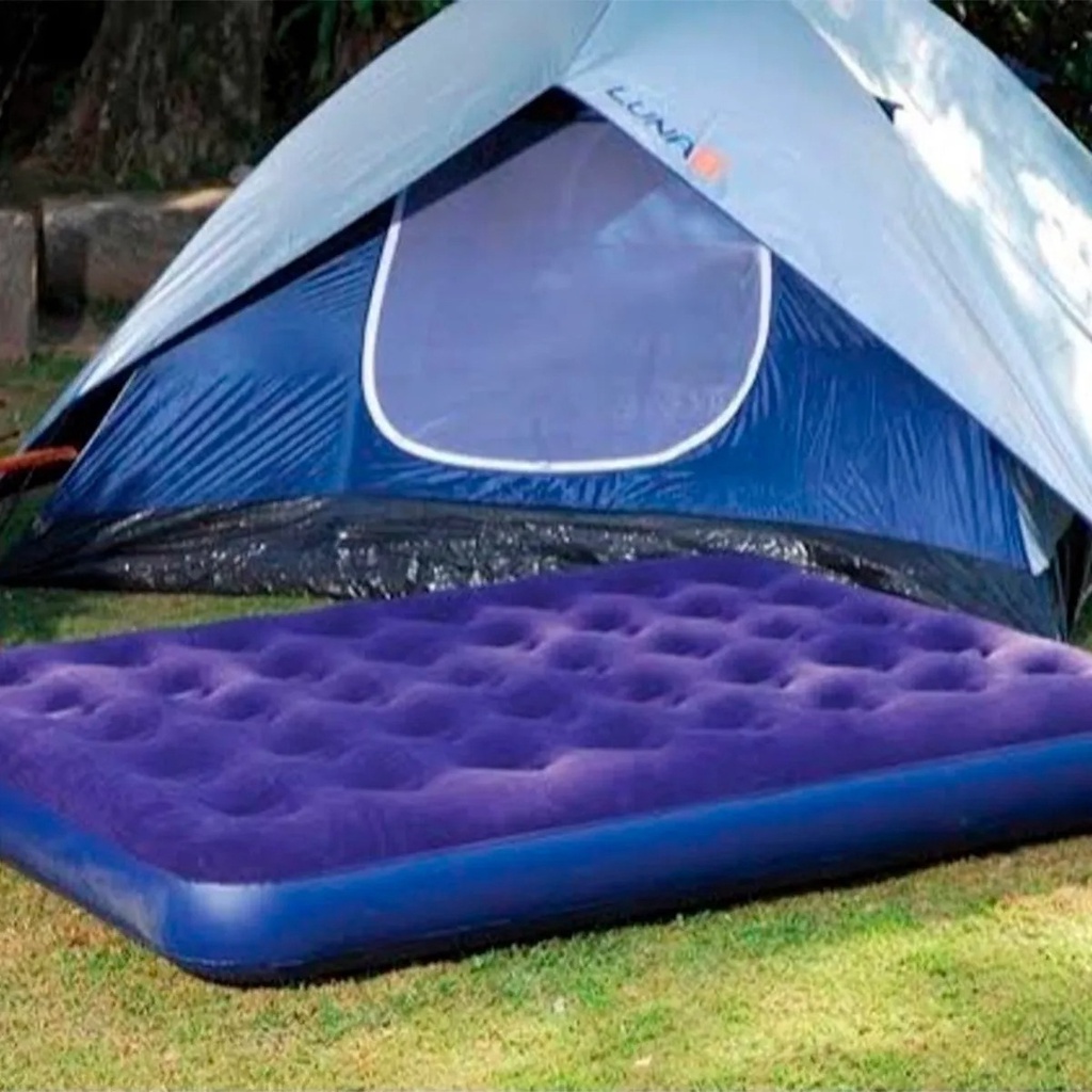 Colchão Cama Inflável Casal 191x22x137cm Camping Resistente