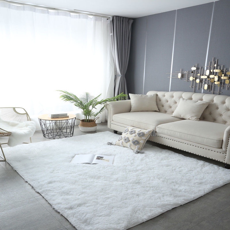 Tapete 200x150 Mts Peludo Branco - Tapetes Sala Quarto Decoração de Casa Ambiente 2,00x1,50 - Tapete Felpudo Branco