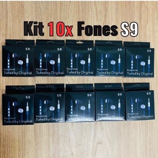 KIT 10 Fones com Microfone Samsung S9 OU S8 Intra Auricular Earphones alta Qualidade