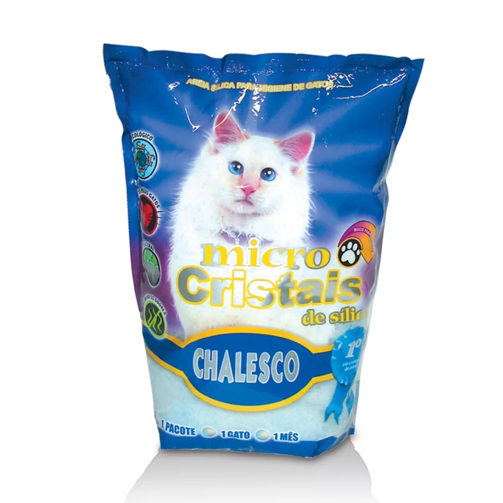 Areia para Gato Silica Chalesco Areia Sanitaria para Gato