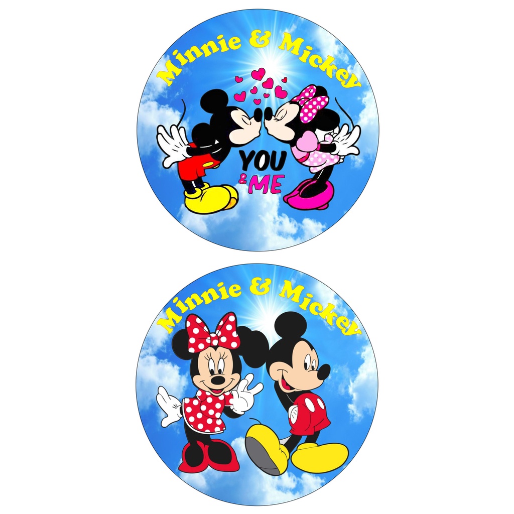 Adesivo Minnie e Mickey cartela com 2 adesivos Md: 14X14cm Temos á pronta entrega chega rapidinho