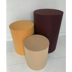 Trio de Capas para Cilindro DECORAÇÃO de Festa cores marrom, dourado e bege