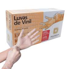 Luva de Vinil Sem Pó Caixa com 100 Unidades Tam P M G em Oferta na Shopee