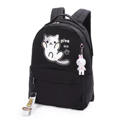 Mochila Feminina Escolar Chaveiro Resistente Juvenil Yupe