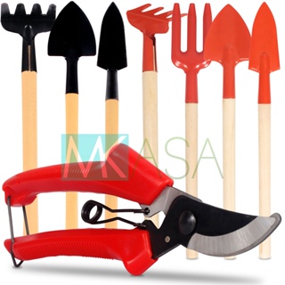Mini Kit Jardinagem Conjunto Ferramentas 4-5 Peças Metal Cabo Madeira Jardim em Oferta na Shopee