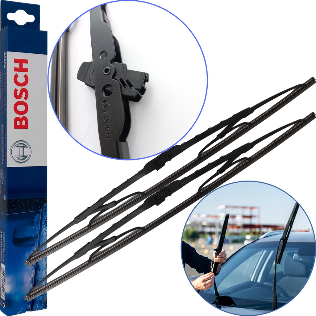 Par Palhetas Dianteiras Bosch Gol Parati Saveiro G3 G4 Hilux - Spare Parts and Accessories for Vehicles