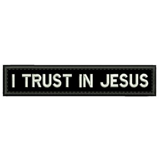 Patch I Trust In Jesus com carrapicho, para costurar ou Termocolante