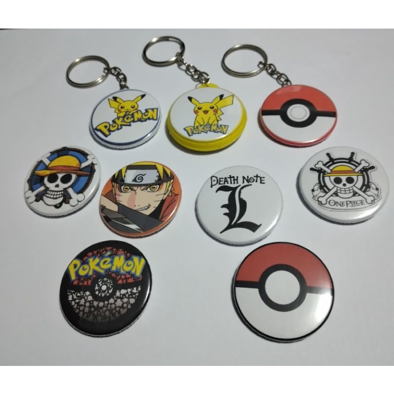 Bottons Buttons e Chaveiros Kit Animê com 10. | Shopee Brasil