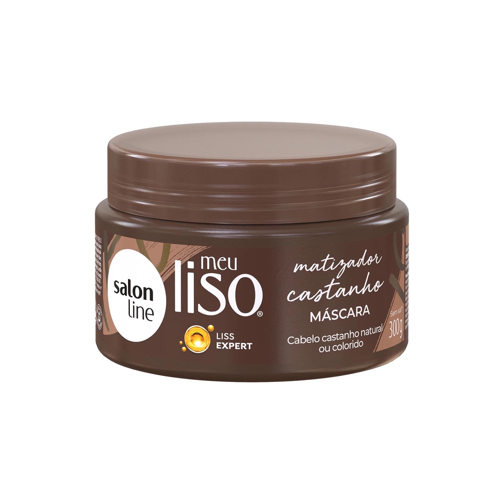 Máscara Matizadora Castanho Meu Liso 300g - Salon Line
