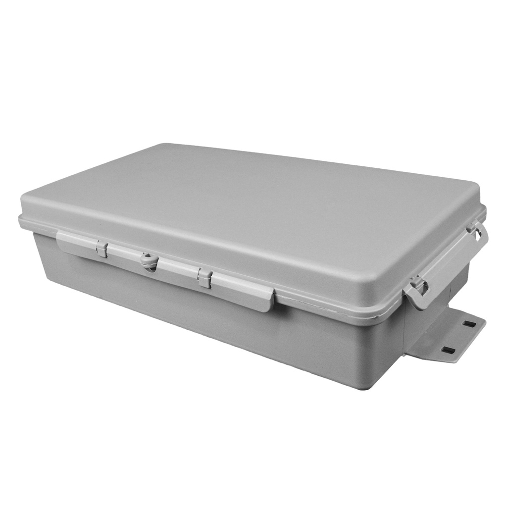 Caixa Hermética Longa Grande Cinza Multiuso Para Poste e Armazenamento de   Equipamentos 32 cm x 17 cm x 8 cm - CHM0010