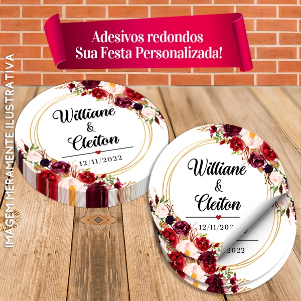 Adesivos Redondos Personalizados Minnie - Mickey - Sonic - Branca de neve - Bolofofos - Casamento - Pocoyo