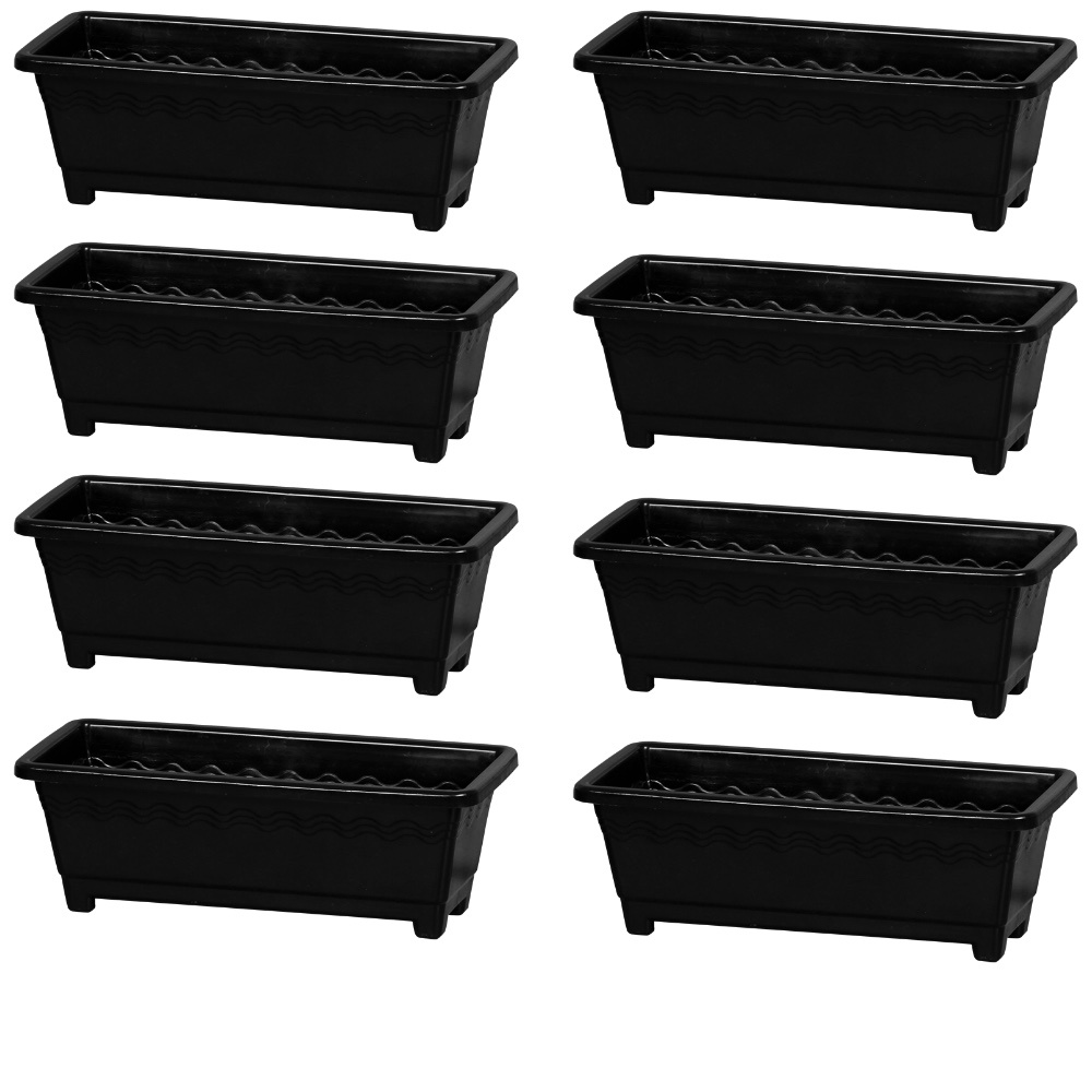 Kit 8 Jardineira Floreira Grande 9,5 Litros Plastico Vaso Para Flores e Plantas Floreira Jardinagem