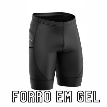 Bermuda Ciclismo Masculina Forro em Gel Bike Short Ciclista