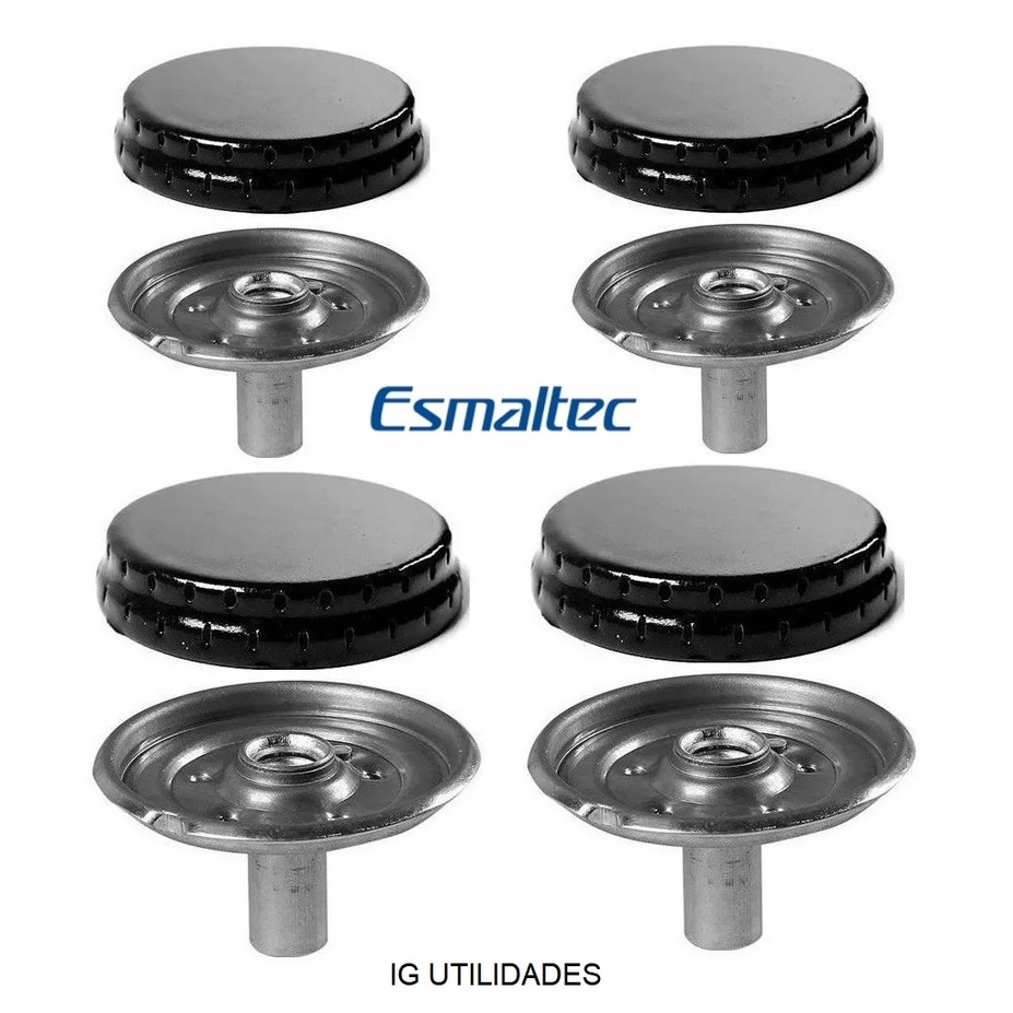 Kit Espalhador E Queimador Fogão Esmaltec Veneza 4 Bocas