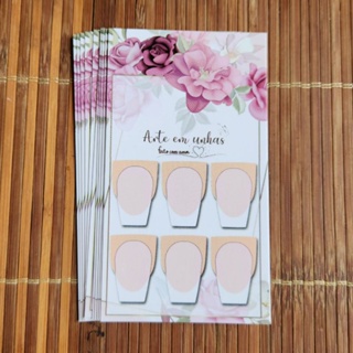 Cartões para adesivos e joias de unha 5x8cm 100/200/300unid em Oferta na Shopee