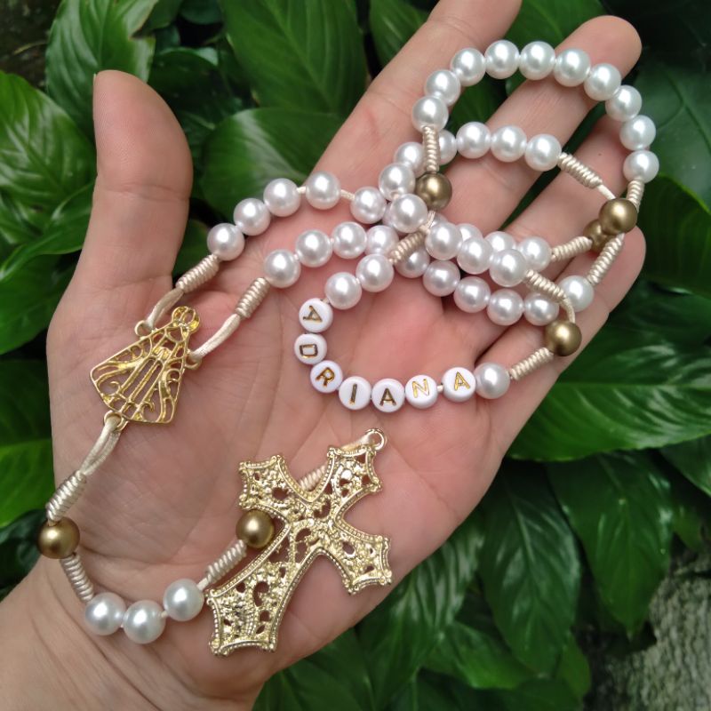 Terço Nossa Senhora personalizado com nome, modelo a escolher / rosário católico, presente cristão