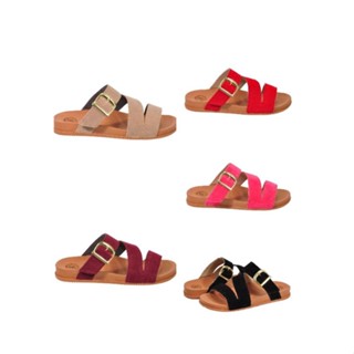 Sandalia Birken papete feminina modelo trancadinho com fivelas ajustaveis TN 410 SL CAMEL
