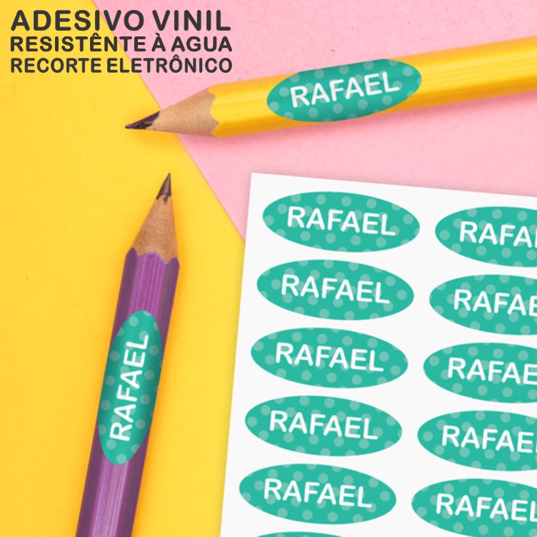 120 Etiquetas Adesivas Escolar Lápis em Vinil Prova D’água Etiqueta Escolar