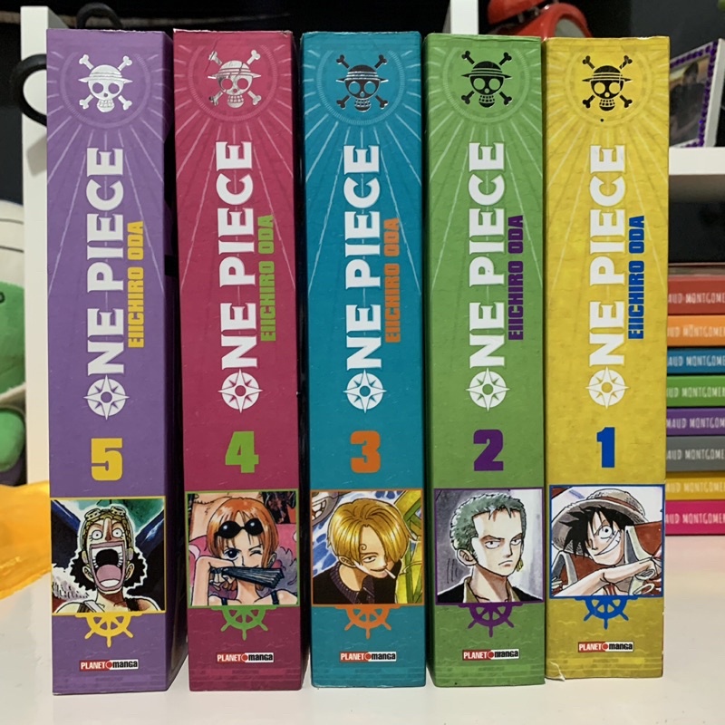 coleção one piece 3 em 1 - volume 1 ao 5 - Desconto no Preço