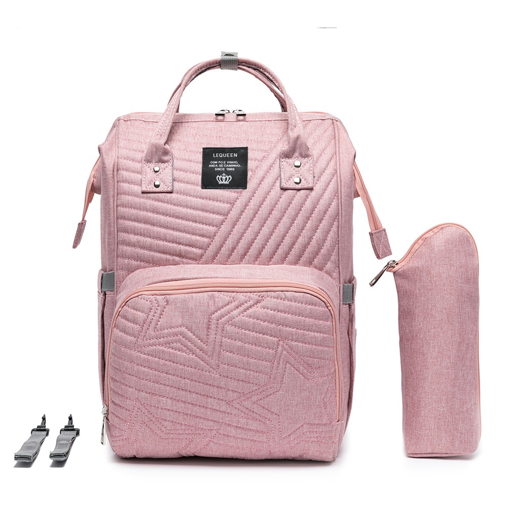 Bolsa Mochila Maternidade Bebê Lequeen Original Star Reforçada Multifuncional em Oferta na Shopee