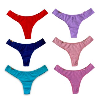 Kit 6 Calcinhas 100% Algodão Fio Duplo Alta Qualidade em Microfibra Lingerie Moda Feminina