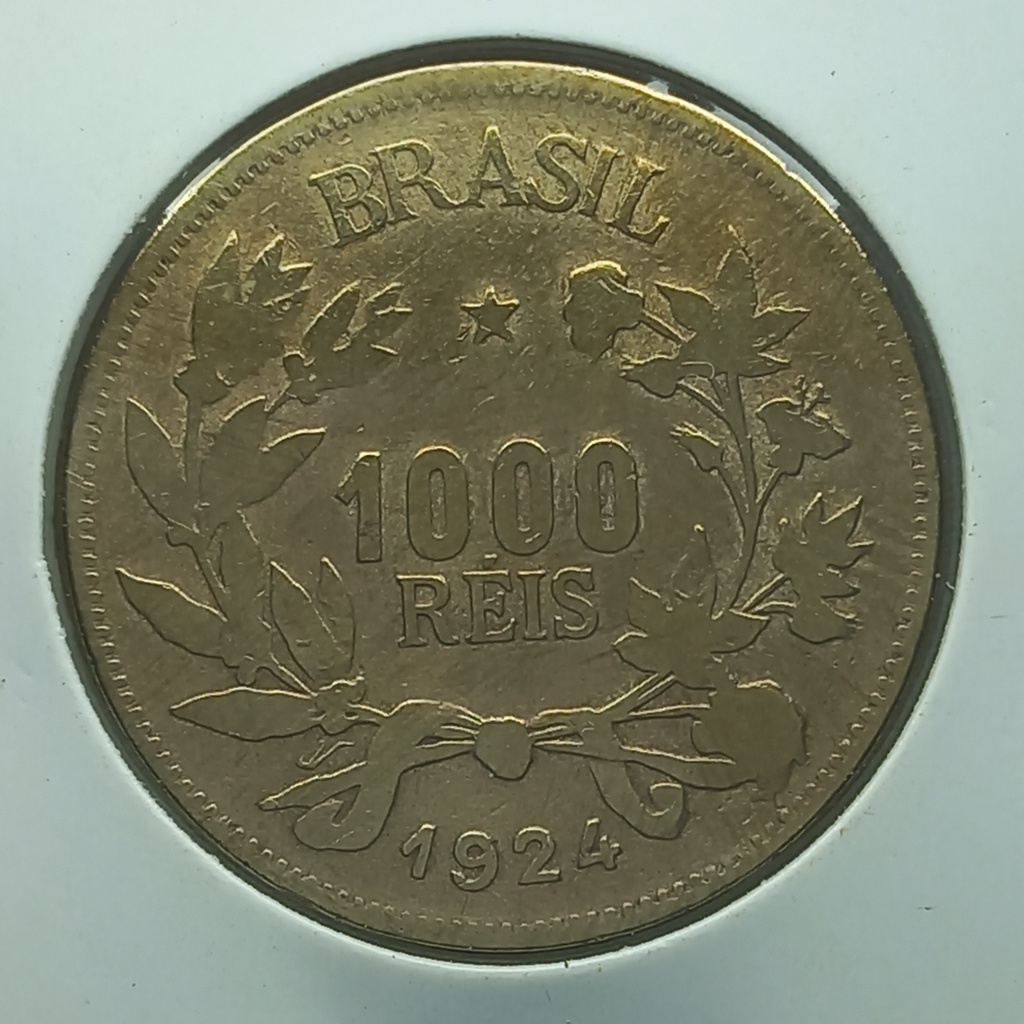MOEDA DE 1 MIL RÉIS 1924 - FORTUNA