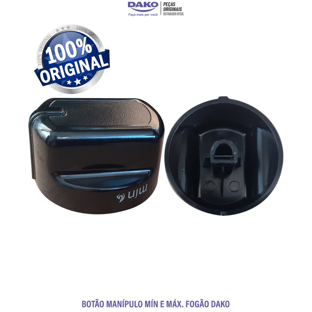 01 Botão Manípulo com estampo para Fogões Dako Supreme e Dako Magister, 100% Original de Fábrica