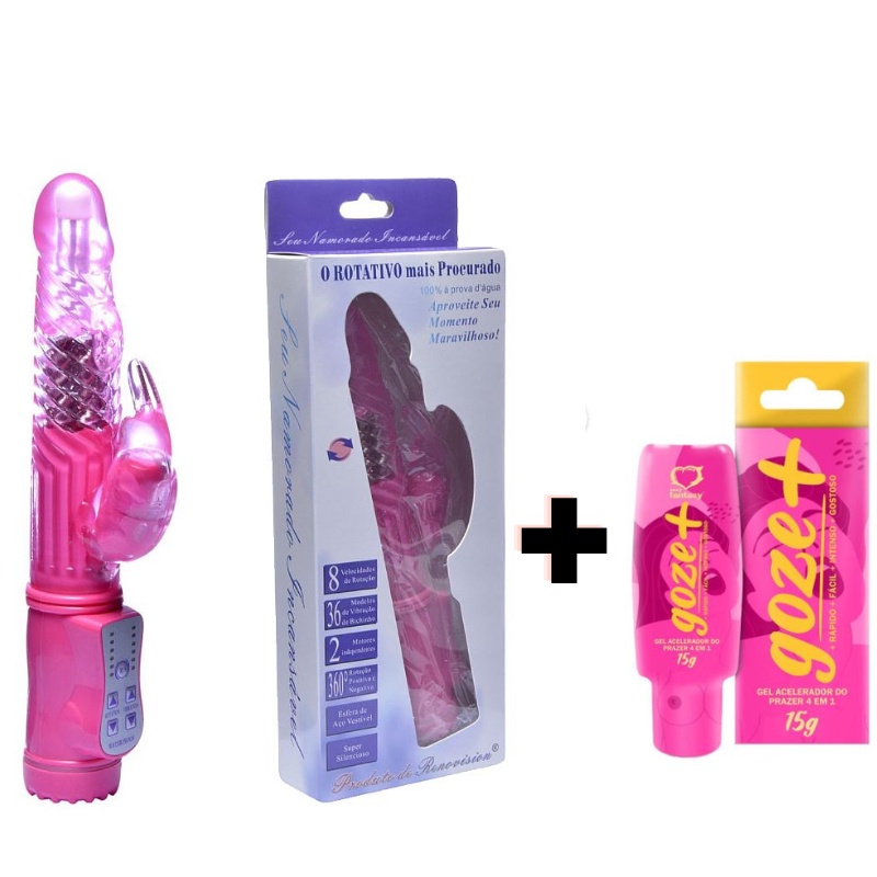 Vibrador Feminino Rabbit Rotativo Potente Clitóris Gel Acelerador De Prazer Goze Shopee Brasil 1770