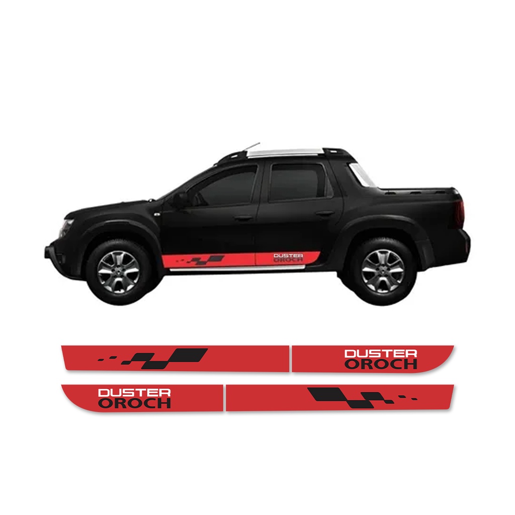 Kit Adesivo Faixa Lateral Renault Duster Oroch Vermelho