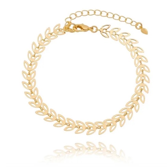 Pulseira Escama de Peixe Folheado banhada a Ouro 18k Prata 925 em Oferta na Shopee
